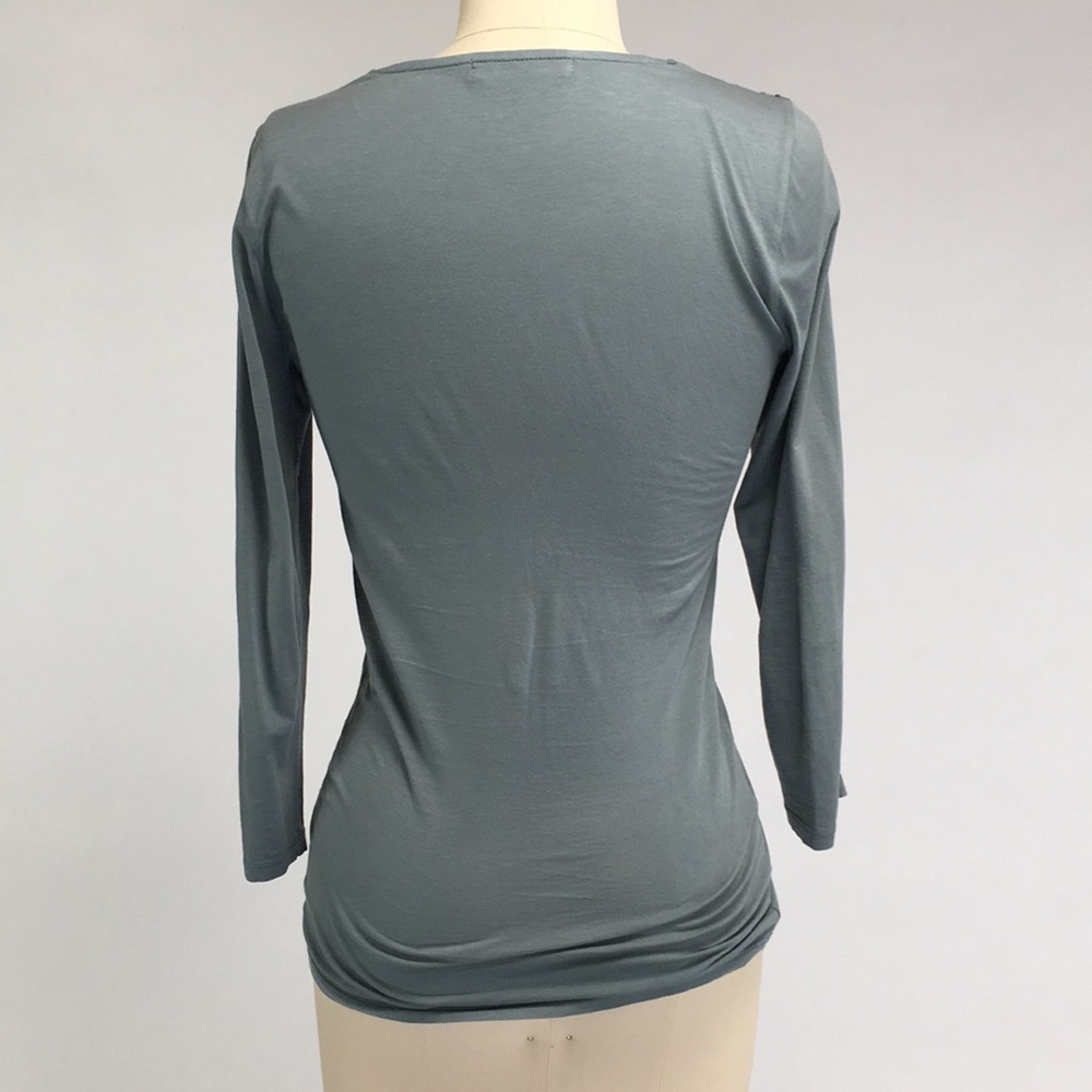 Velvet Sage Green 3/4 Sleeve Top - Picture 4 of 4